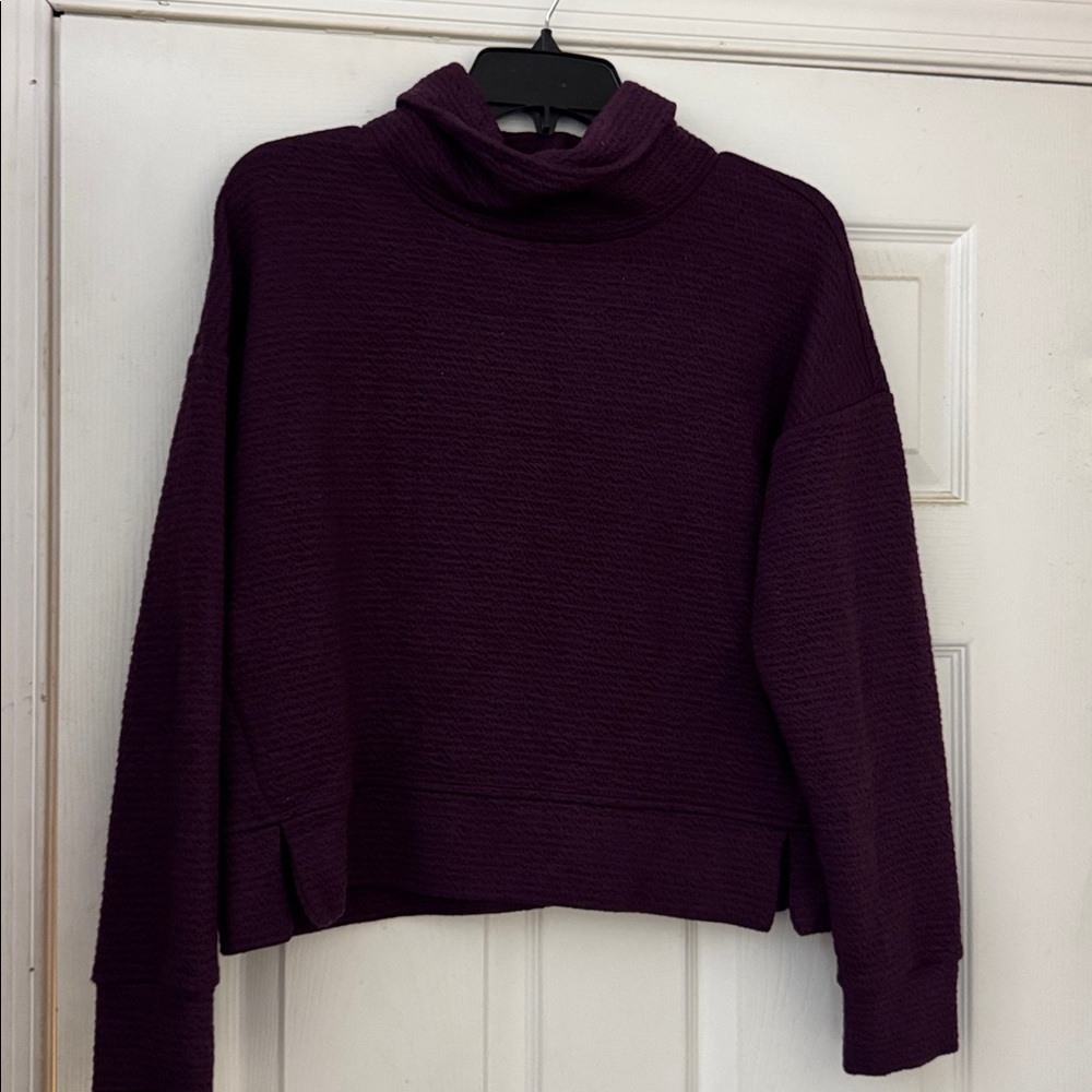 Deep Purple Knit Turtleneck Sweater Calia Medium